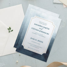 Casamento Elegante Blue Watercolor