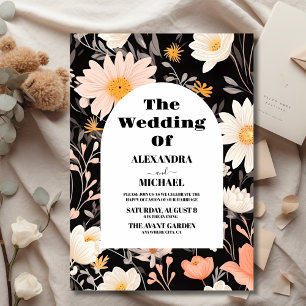 Convite Casamento Elegante Boho Wildflower