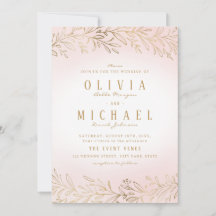 Casamento elegante botânico dourado