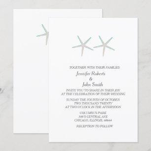 Convite Casamento Elegante Branca de Cinza Náutica de Star