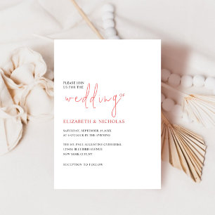 Convite casamento elegante branco e preto