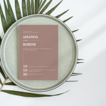 Casamento Elegante Brown Minimalista Simples