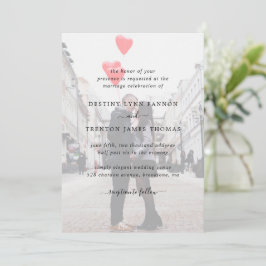 Convite Casamento Elegante Clássico de Foto Mínima
