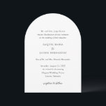 Convite Casamento Elegante Clássico Raquel<br><div class="desc">Convite de casamento elegante com design simples e clássico com fontes de serifa e de guião elegantes.</div>