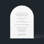 Convite Casamento Elegante Clássico Raquel<br><div class="desc">Convite de casamento elegante com design simples e clássico com fontes de serifa e de guião elegantes.</div>