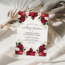 Casamento Elegante com Burgundy Vermelho e Floral