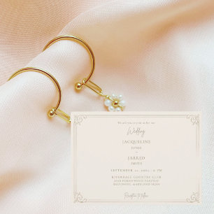 Convite Casamento Elegante com Champagne Florescente