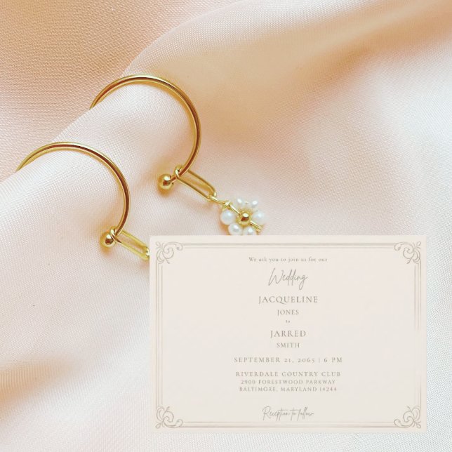 Convite Casamento Elegante com Champagne Florescente  (Criador carregado)