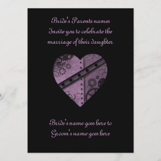 Convite Casamento elegante com coração de galinha