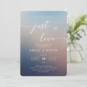 Convite Casamento Elegante com Gradiente Difuso Minimalist