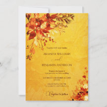 Casamento Elegante com Poinsettia em Aquarela Verm