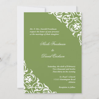 Convite Casamento elegante com script de rolagem de canto