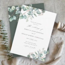 Casamento Elegante com Vegetação em Aquarela de Eu