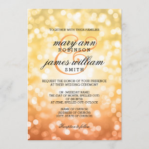 Convite Casamento Elegante das Luzes de Outono / Queda Bok