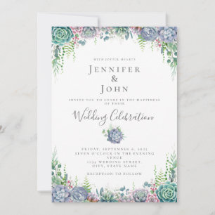 Convite Casamento Elegante de Aquarela Genérica
