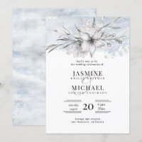 casamento elegante de botânica e estêncil rustic