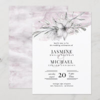 casamento elegante de botânica e estêncil rustic