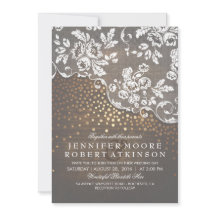 Casamento Elegante de Confetti Dourado e Lace