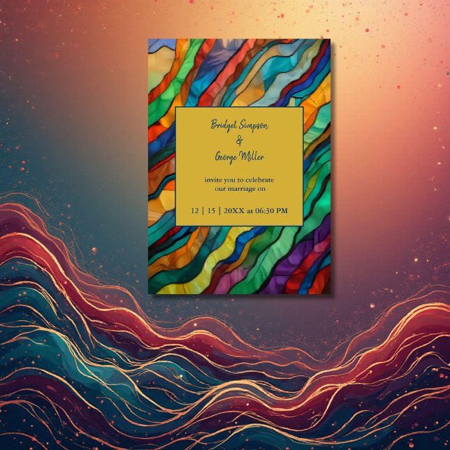 Convite Casamento Elegante de Destino Africano (Criador carregado)