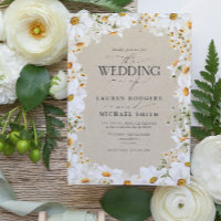 Casamento Elegante de Flores de Aquarela Rustic Da
