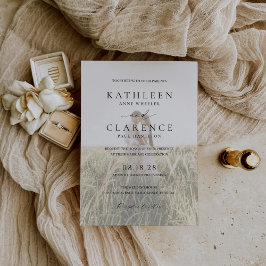 Convite Casamento Elegante de Foto Branco e Preto Clássico