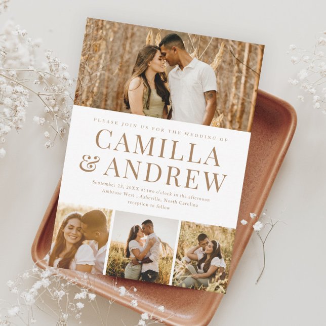 Convite Casamento Elegante de Foto Moderno 4 (Criador carregado)