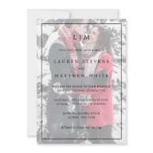 Casamento Elegante de Foto Simples Preta e Branca