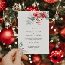 Casamento Elegante de Inverno com Poinsettia de Fr
