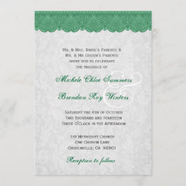 Convite Casamento Elegante de Lua Verde R432
