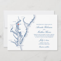 Casamento Elegante de Mapa MD do Osprey Point Rock