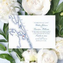 Casamento Elegante de Marinhos de Mapa do Manteo N