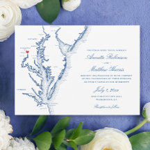 Casamento Elegante de Marinhos do Mapa Washington