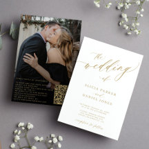 casamento elegante de ouro moderno com foto do cód