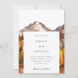Convite Casamento Elegante de outono