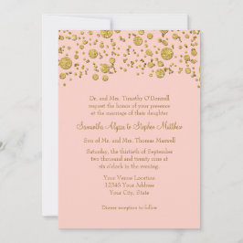 Convite Casamento Elegante de Pontos de Confetti Glitter D