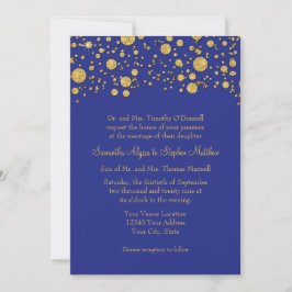 Convite Casamento Elegante de Pontos de Confetti Glitter D