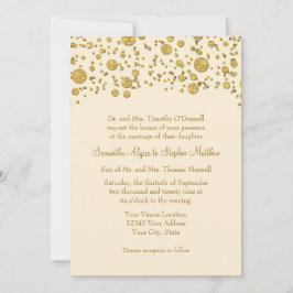 Convite Casamento Elegante de Pontos de Confetti Glitter D