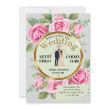 Casamento elegante de Rosa com noiva e noiva