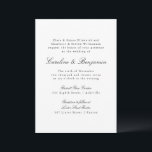 Convite Casamento Elegante de Script Tradicional Clássico<br><div class="desc">Convite para Casamento Elegante de Script Tradicional de Script Clássico Formal</div>