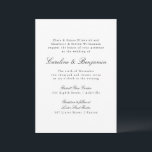 Convite Casamento Elegante de Script Tradicional Clássico<br><div class="desc">Convite para Casamento Elegante de Script Tradicional de Script Clássico Formal</div>
