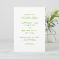 Casamento Elegante de Verde limão Limpo