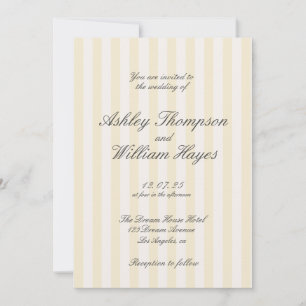 Convite Casamento Elegante de Vintage Amarelo