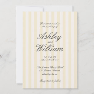 Convite Casamento Elegante de Vintage Amarelo