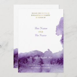 Convite Casamento Elegante De Vintage Ultra Violet