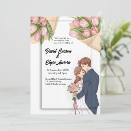 Convite Casamento Elegante design atemporal e romântico