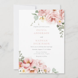 Convite Casamento Elegante Divino Blush & Sage