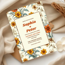 Casamento elegante do Eterno Retro Vintage Floral 