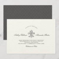 Casamento Elegante Fleur de Lis com RSVP