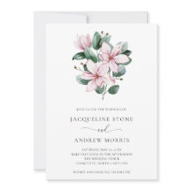 Casamento Elegante Floral da Magnolia Rosa Mínima