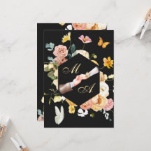 Casamento elegante floral de aquarela